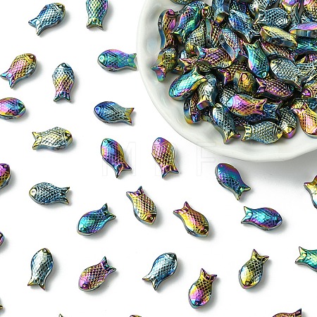 100Pcs Electroplate Transparent Glass Beads EGLA-YW0005-28H-1
