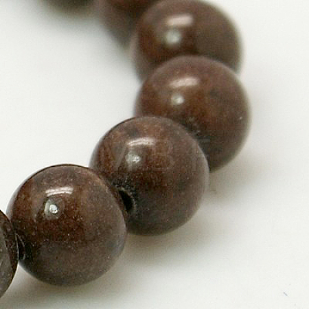 Natural Mashan Jade Round Beads Strands G-D263-4mm-XS14-1