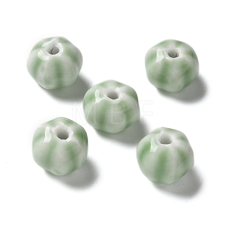 Vintage Porcelain Pumpkin Beads PORC-L080-H06-1