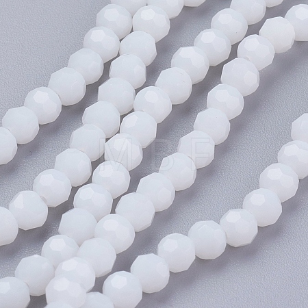 Faceted(32 Facets) Round Glass Beads Strands X-EGLA-J042-4mm-26-1