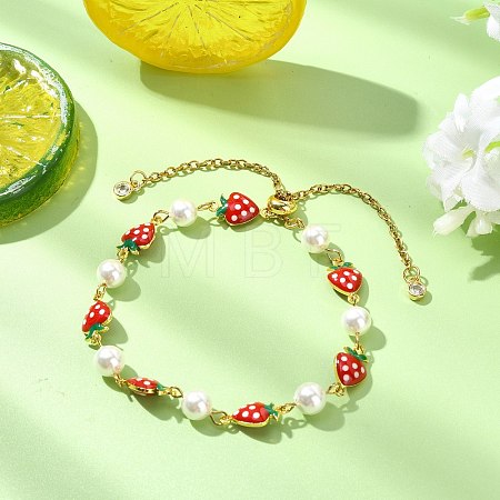 Adjustable Brass Enamel Slider Bracelets BJEW-JB13841-1