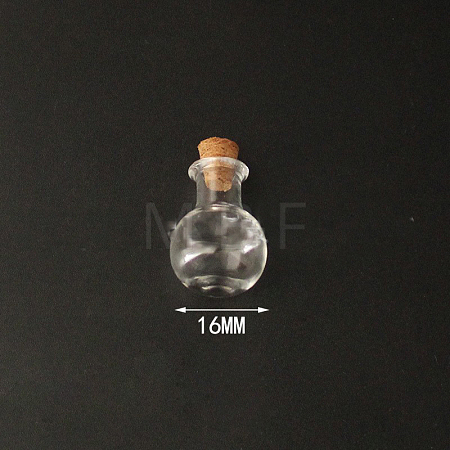 Mini High Borosilicate Glass Bottle Bead Containers BOTT-PW0001-261I-1