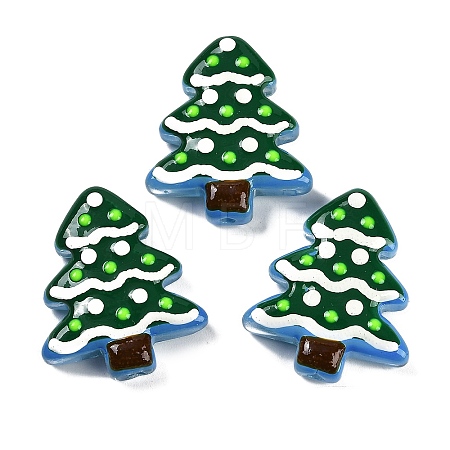 Christmas Theme Handmade Lampwork Beads LAMP-I027-07N-1