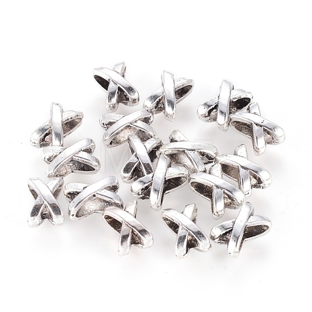Tibetan Style Alloy Slide Charms X-TIBEB-337-AS-FF-1