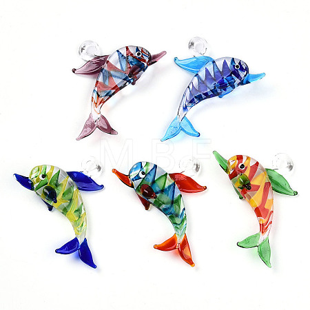 Handmade Lampwork Big Pendants LAMP-T023-14-1