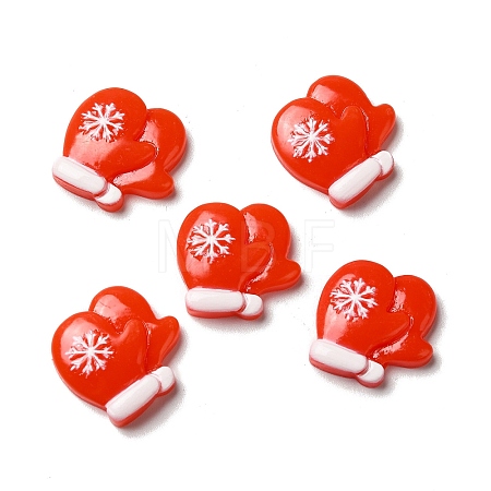 Christmas Opaque Resin Cabochons RESI-K019-35-1