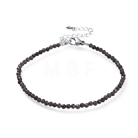 Natural Obsidian Bead Bracelets X-BJEW-JB04555-07-1