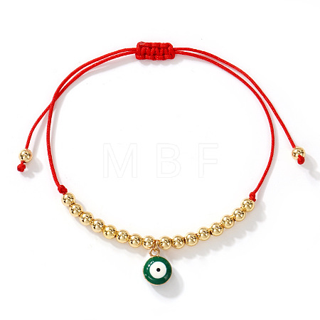 Evil Eye Brass Enamel Charm Bracelets LY1525-5-1