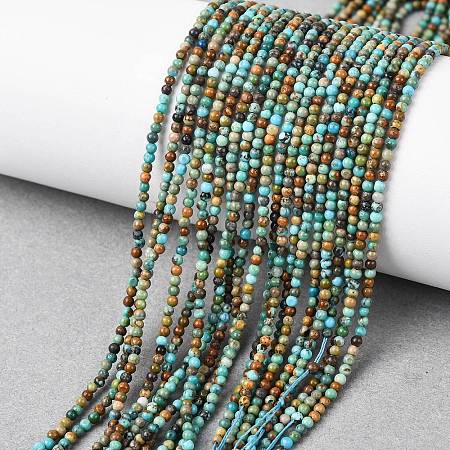 Natural Turquoise Beads Strands G-K366-G01-2mm-1