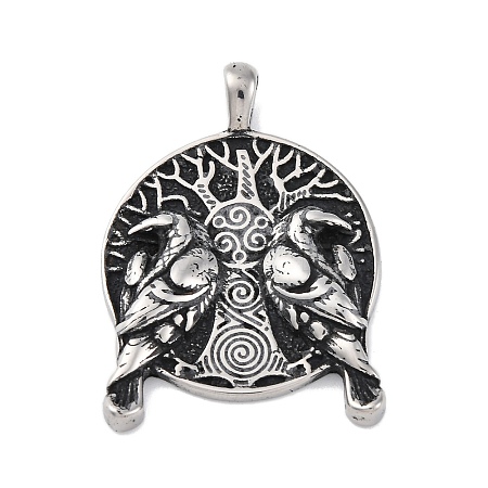 304 Stainless Steel Pendants STAS-Q339-03A-AS-1
