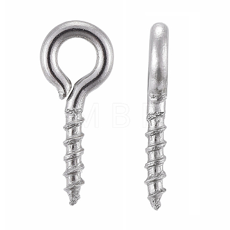Non-Tarnish 304 Stainless Steel Screw Eye Pin Peg Bails X-STAS-K171-52P-10x4mm-1