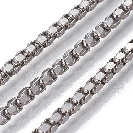 Tarnish Resistant 304 Stainless Steel Box Chains CHS-P007-32P-02-1