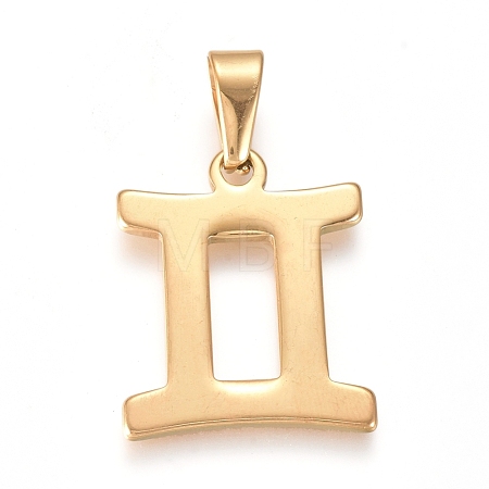 304 Stainless Steel Pendants STAS-L210-06K-G-01-1