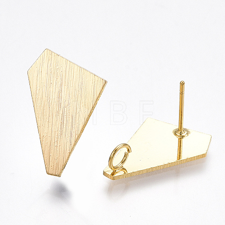 Brass Stud Earring Findings X-KK-T038-260G-1