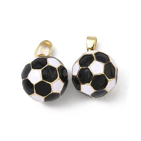 Brass Enamel Charms KK-F924-06G-1