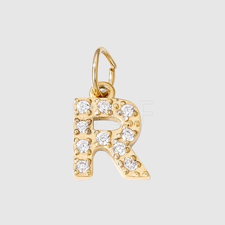 Stainless Steel Cubic Zirconia Pendants with Jump Rings FIND-PW0024-08R-1
