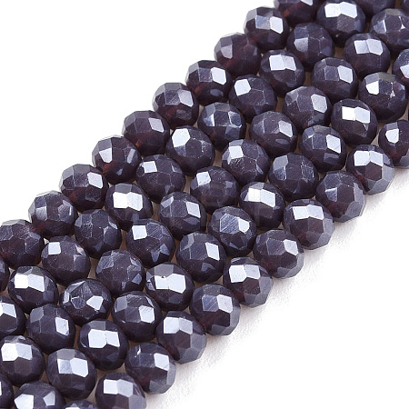 Electroplate Glass Beads Strands EGLA-A044-P3mm-A11-1
