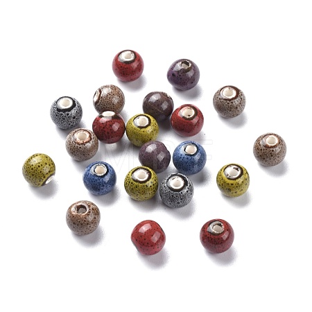 Handmade Fancy Antique Glazed Porcelain Beads PORC-R403-M2-1