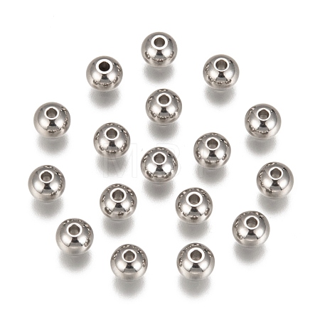 Tarnish Resistant Stainless Steel Beads X-STAS-R033-6mm-1
