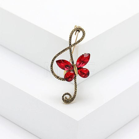 Alloy Rhinestone Safety Pin Brooch PW23101832418-1
