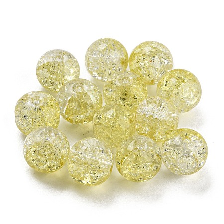 Transparent Crackle Glass Beads GLAA-L046-01A-10-1