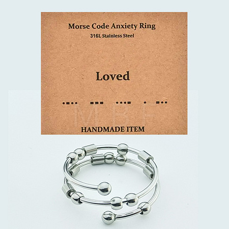 304 Stainless Steel Rotating Cuff Rings FS-WG14209-06-1