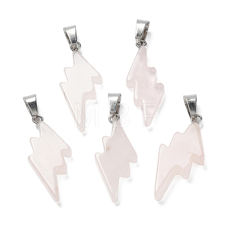 Natural Rose Quartz Pendants G-C057-01P-09-1