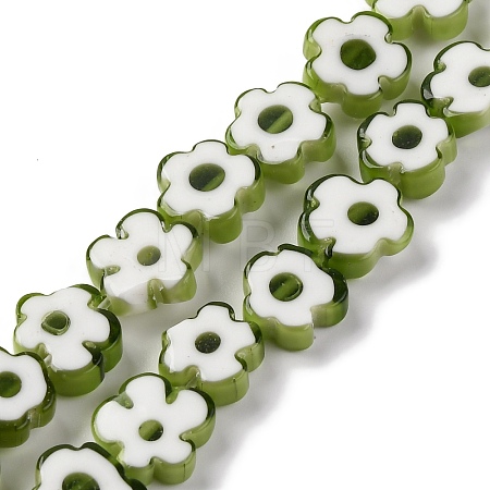 Handmade Millefiori Lampwork Beads Strands LAMP-G164-03I-1