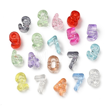 Transparent Acrylic European Beads MACR-K366-02-1