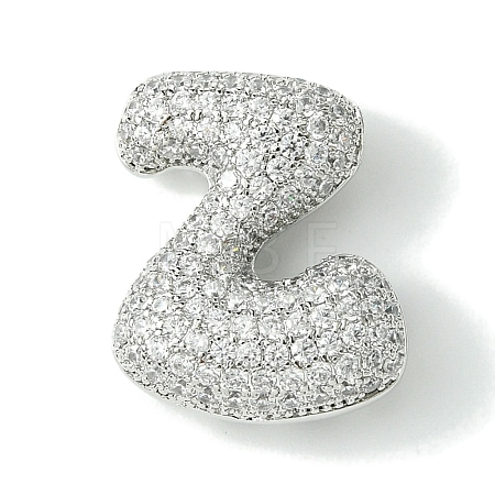 Rack Plating Brass Cubic Zirconia Pendants KK-S378-02P-Z-1