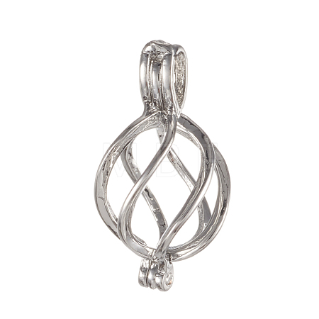 Eco-Friendly Brass Locket Pendants KK-K163-48P-NR-1