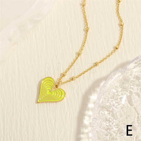 Women's Brass Enamel Necklaces FS-WG2EC7F-02-1