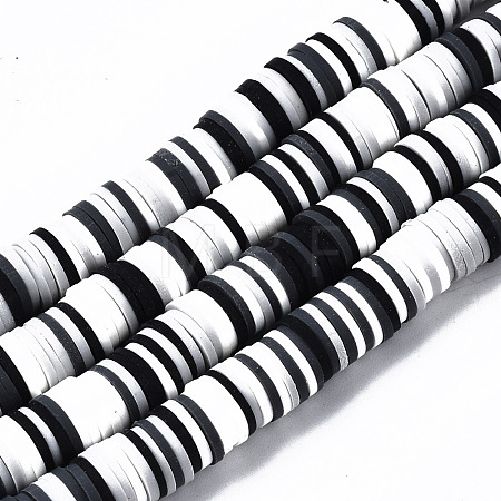 Handmade Polymer Clay Beads Strands CLAY-R089-8mm-150-1