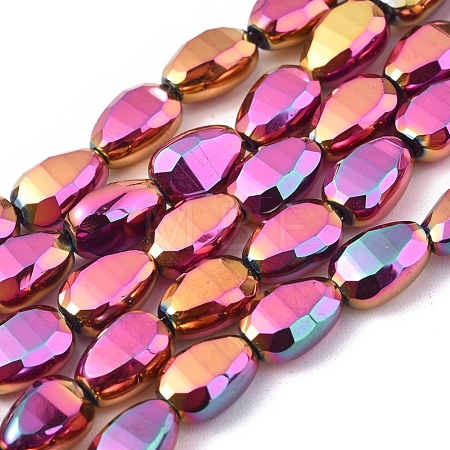 Electroplate Glass Beads Strands EGLA-G036-A-FP02-1