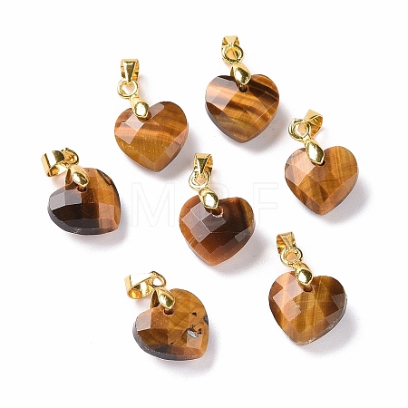 Natural Tiger Eye Pendants G-C023-07A-1