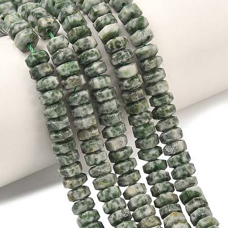 Natural Green Spot Jasper Beads Strands G-L654-I13-01-1