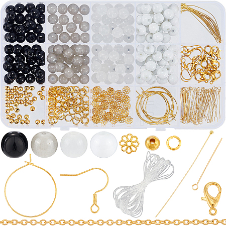 DIY Glass Beaded Bracelets & Earrings Jewelry Making Kit DIY-SP0001-20B-1
