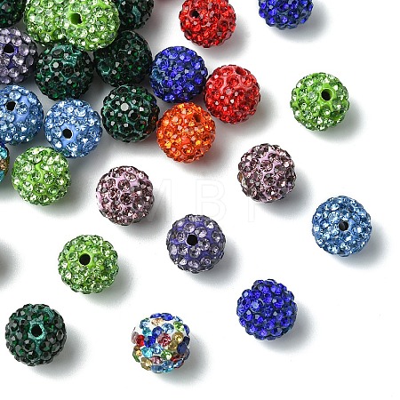 30Pcs Pave Disco Ball Beads RB-YW0001-14A-1