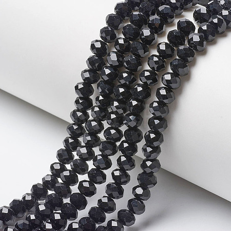 Opaque Solid Color Glass Beads Strands EGLA-A034-P1mm-D18-1