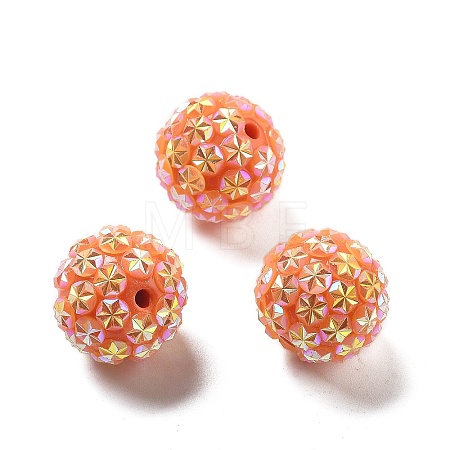 Acrylic Rhinestone Ball Beads OACR-A035-01H-1