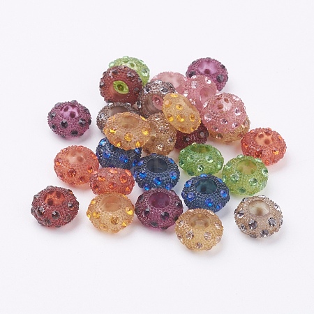 Resin Rhinestone European Beads OPDL-J002-M-1