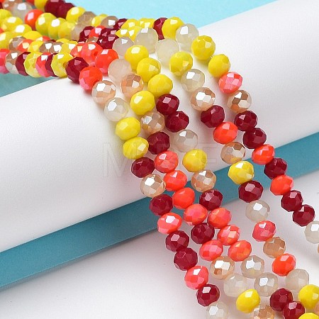 Glass Beads Strands X-EGLA-A034-M4mm-01-1