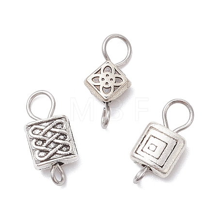 3Pcs 3 Styles Tibetan Style Alloy Links Connector Charms PALLOY-JF04435-1