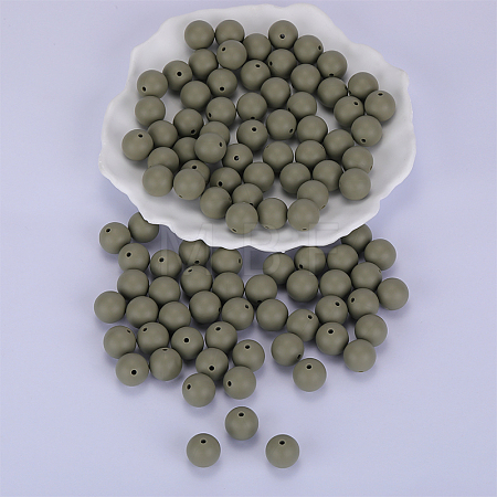 Round Silicone Focal Beads SI-JX0046A-113-1