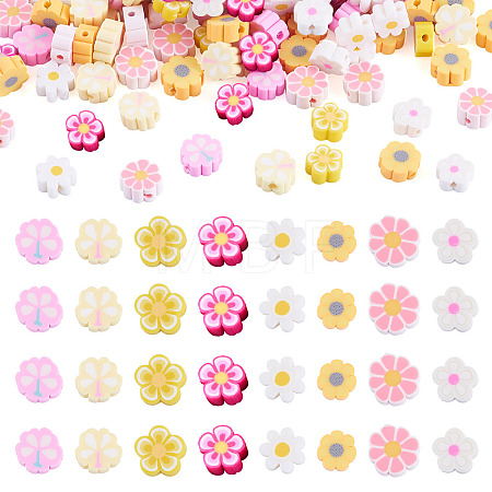 200Pcs 5 Colors Handmade Polymer Clay Bead CLAY-TA0002-14-1