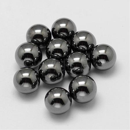 Non-magnetic Synthetic Hematite Beads G-P162-01-6mm-1