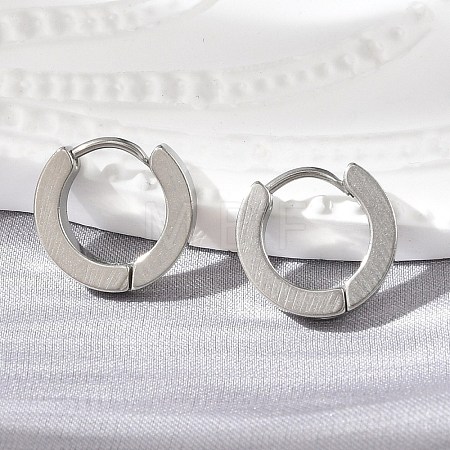 Tarnish Resistant 202 Stainless Steel Huggie Hoop Earrings EJEW-O087-09A-P-1