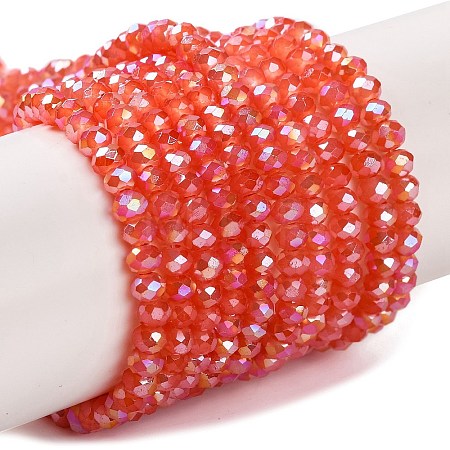 Baking Electroplate Glass Beads Strands X-DGLA-A039-J2MM-B01-1