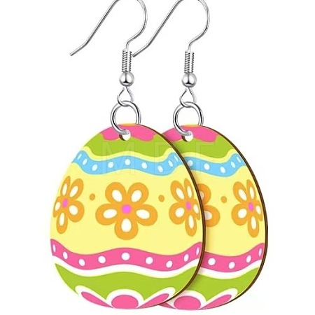 Printed Easter Acrylic Dangle Earrings FS-WG616F7-01-1