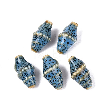 Vintage Handmade Porcelain Beads PORC-Q006-08L-1